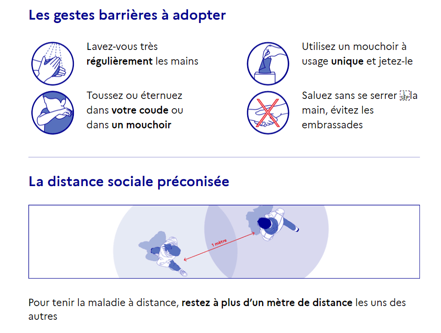 Mesures sanitaires au centre d'ophtalmologie